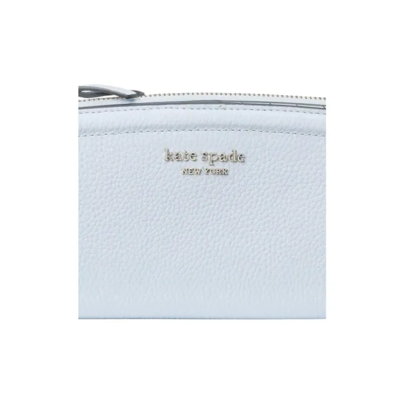 Kate Spade Knott Leather Coin Purses Wallets Women's Light Blue-3