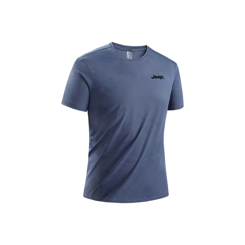 Jeep Summer Sports Running Loose Fit Crew Neck Breathable Drop Shoulder Short Sleeved T Shirts Unisex-9