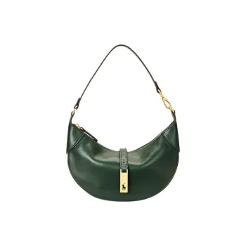 Polo Ralph Lauren Polo ID Calfskin Saddle Bags Shoulder Bags Mini Women's Dark Green