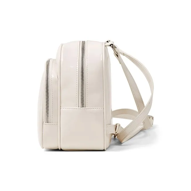 Teenmix Cow Leather With Synthetic Leather Backpack Regular Women's Black/White-10