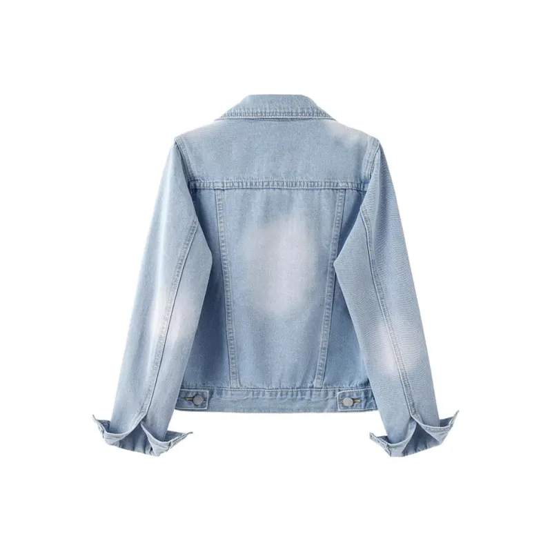 LWLG Denim Jacket Women's Light Blue-1
