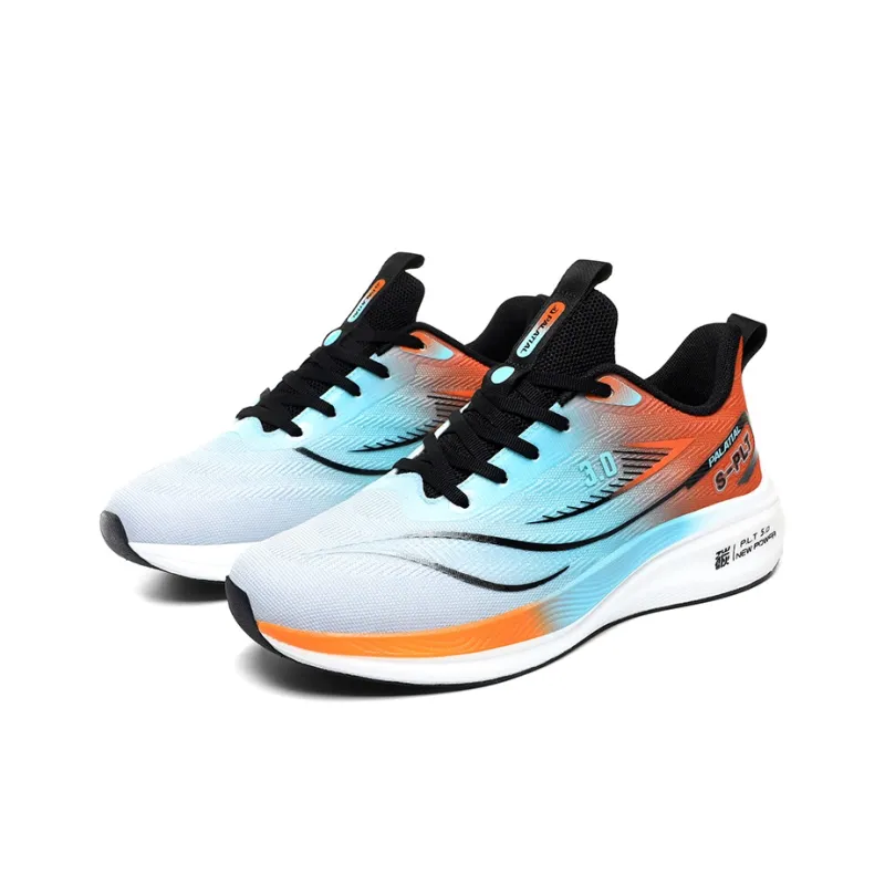 PALATIAL Carbon Running Shoes Men Low Top White Blue, Light Gray Orange, Black Green-16