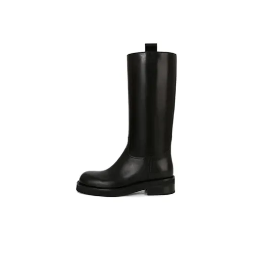 CHRISTINE SHEII Siu Siu Knee-High Boots ground Boots 4cm Women's Black Economy Version Leather Lining