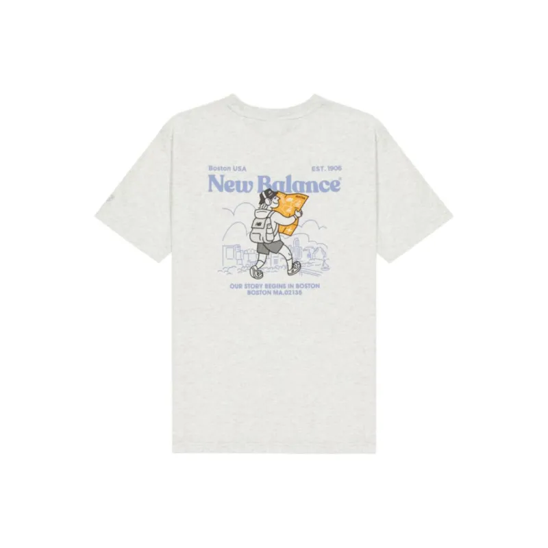 New Balance T Shirts Men Gray-1