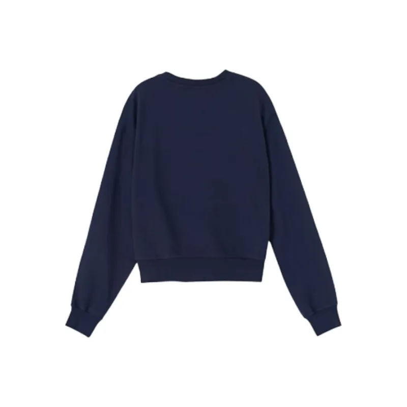 WHITEALLUSION Sweatshirt Women's Navy Blue-1