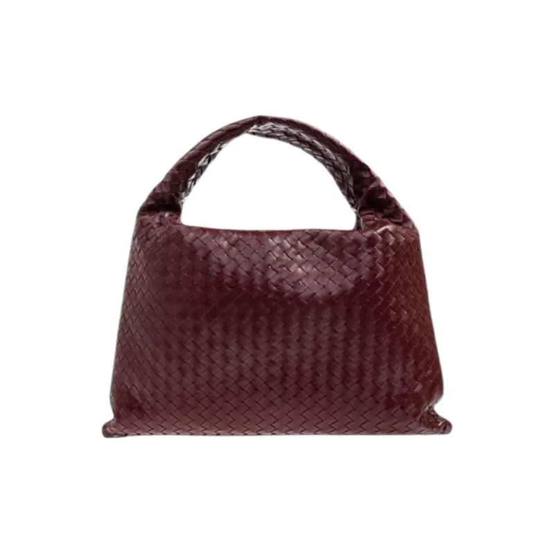 Bottega Veneta Calfskin Handbag Large Size Women's Burgundy-0