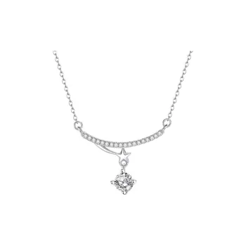 Di Su Xing 925 Sterling Silver Zircon Necklaces Women's