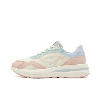 QIAODAN Wear resistant And Lightweight Low Top Casual Shoes Women's White Pink Blue