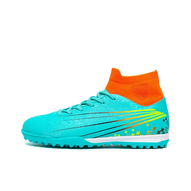 QIUTEXIONG FG Rubber Long Studs TF Rubber Broken Studs Slip Resistant Soccer Shoes Unisex-7