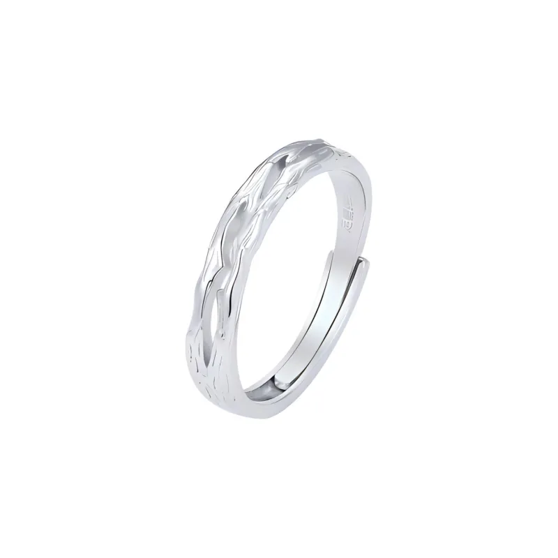 CLARKIA FLOWER S999 Fine Silver Rings Unisex-6