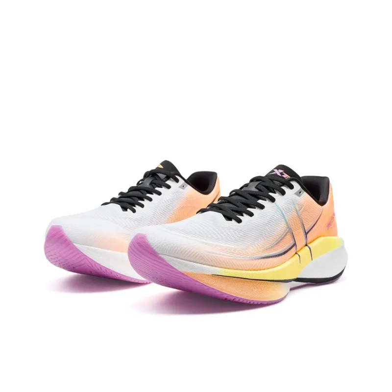 XTEP 360X 2.0 Running Shoes Men Low Top Classic White Fluorescent Tender Orange-3