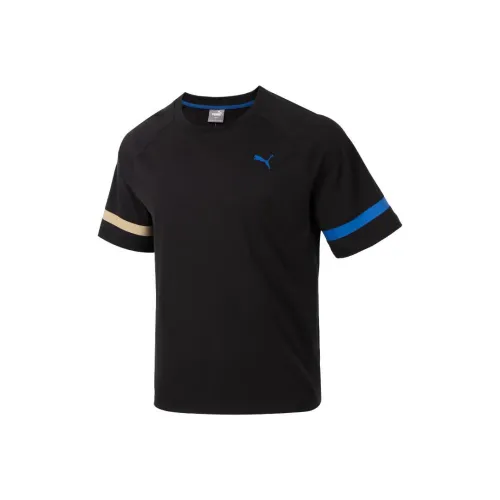 PUMA ESS+ Blossom AOP Drop Shoulder Sleeve T Shirt Womens Black