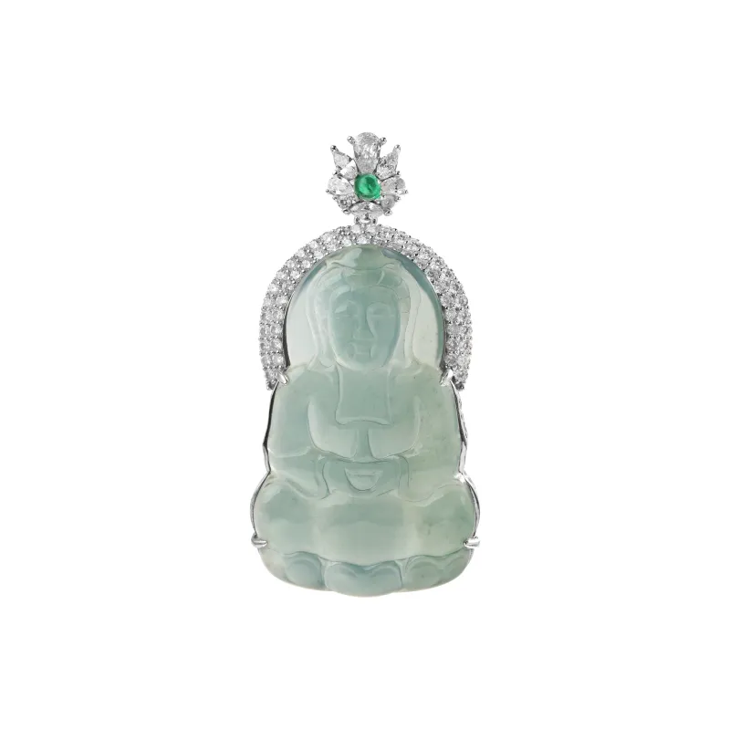 Qingjing Ice Type Jadeite Pendants Unisex-0