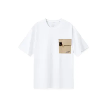 XTEP T Shirt Men's Pearl White/Tumbleweed