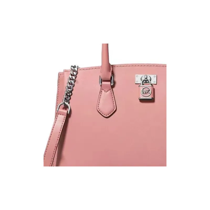 MICHAEL KORS MK Ruby Calfskin Tote Bag Shopping Bag Shoulder Bag Handbag Medium Size Women's Rose Pink-4