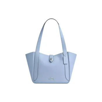 COACH HadleyTurnlock Leather Tote Bag, Shopping Bag, Shoulder Bag Large Size Women's Blue