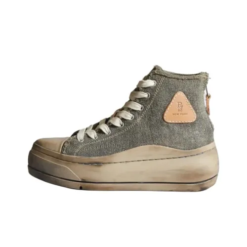 R13 Canvas Shoes Women's Low Top Gray