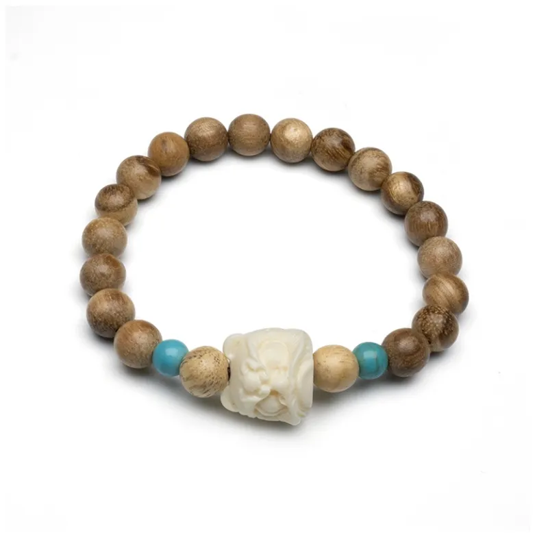 ZHOUDIWANG Milky Agarwood Bracelets Unisex-0