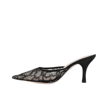 Loeffler Randall Wrap toe Slippers Women's Black