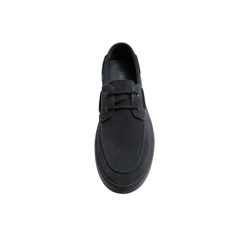 ZARA Boat Shoes Men Blue-3