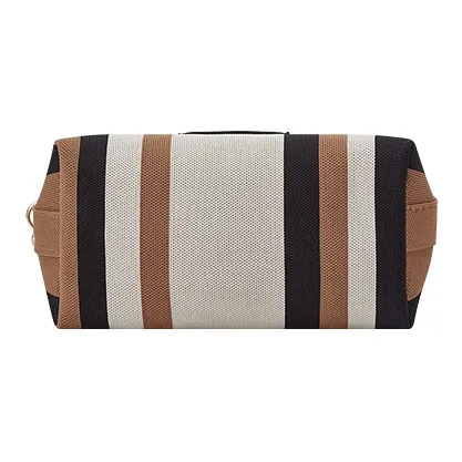 JC DAMO Eco Friendly Yarn Crossbody Bag Women's Soy Milk Stripes/Turquoise Stripes-3