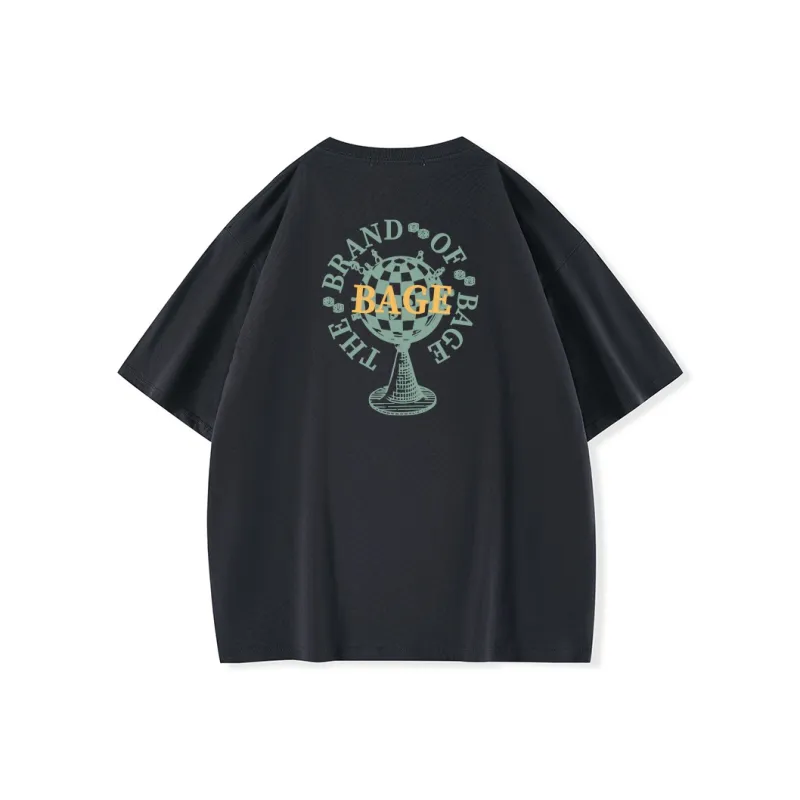 BAGE Drop Shoulder Sleeve T Shirt Unisex-4