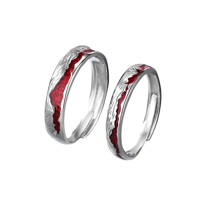 VIVIWELL 999 Fine Silver Rings Unisex-4