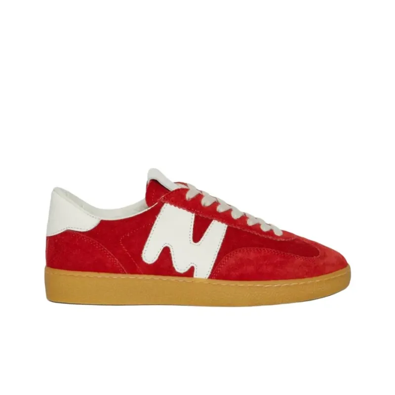 MSGM Retrò Trainer Low Top Skateboard Shoes Women's Red-1