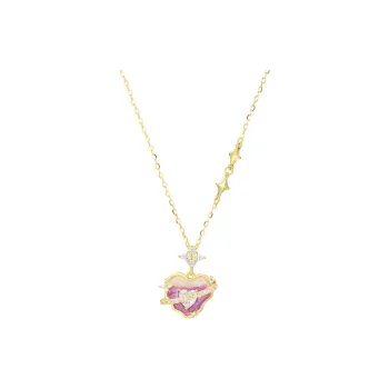 Heart Grass S925 Silver Necklaces Women's