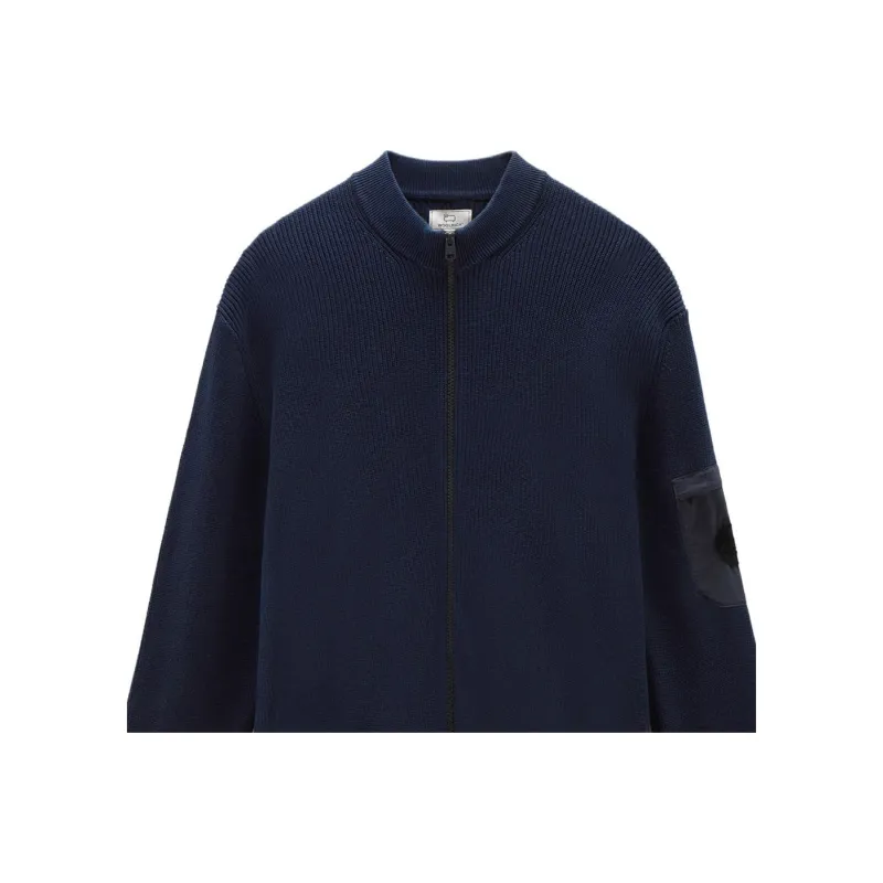 WOOLRICH Ribbed knit Zip up Cardigan-3