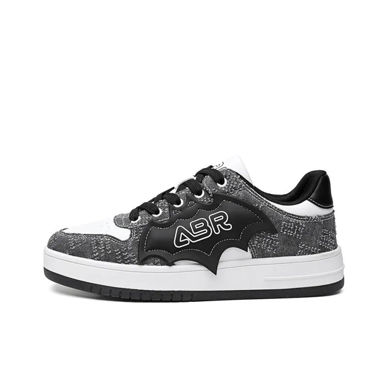 ABIDJAN Bat Star Denim Collection Lightweight And Breathable Low Top Skateboard Shoes Unisex Denim Black-0
