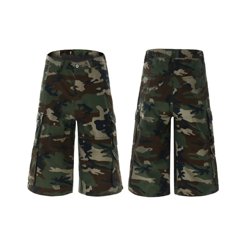 POLAR BEAR Denim Shorts Unisex Camouflage-2