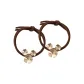Crystal Cute Hair Tie 2 Pack[Coffee]