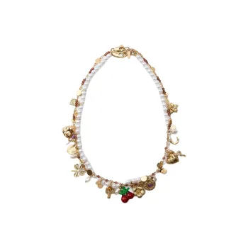 ZARA Zinc Acrylic Plastic Glass Iron Brass Resin Necklaces Women's Gold