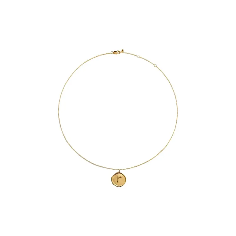 Monica Vinader Sterling Silver Plated With 18k Gold Necklaces Women's Gold-1