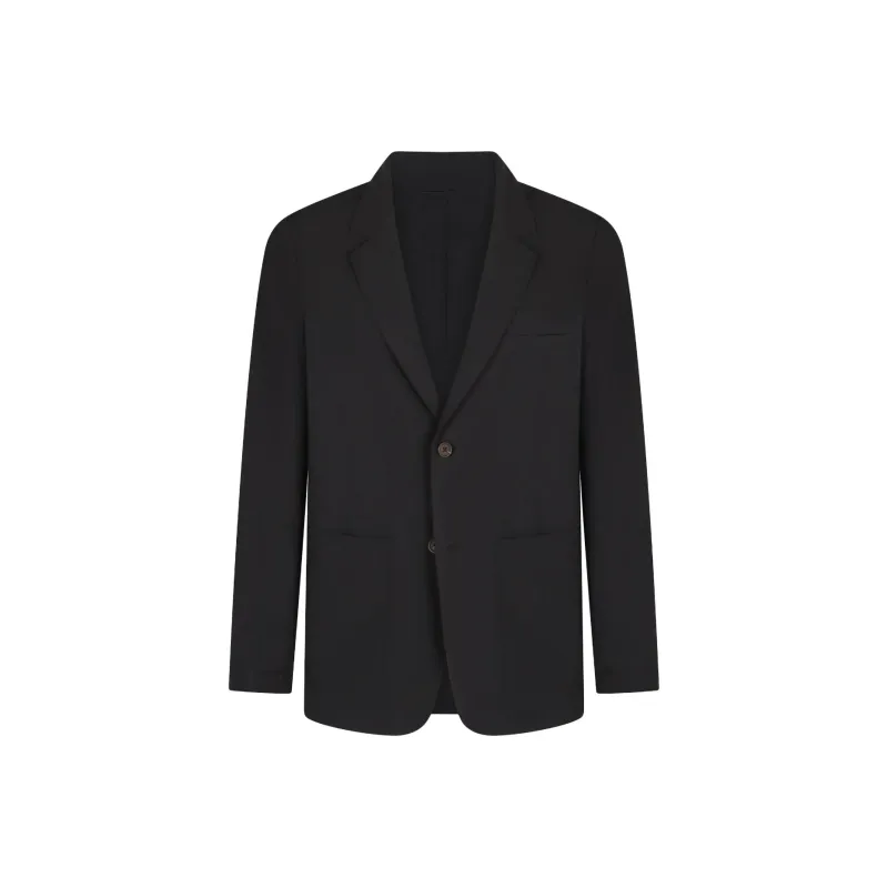 EMPORIO ARMANI Single breasted Jacket In Nylon Seersucker-0
