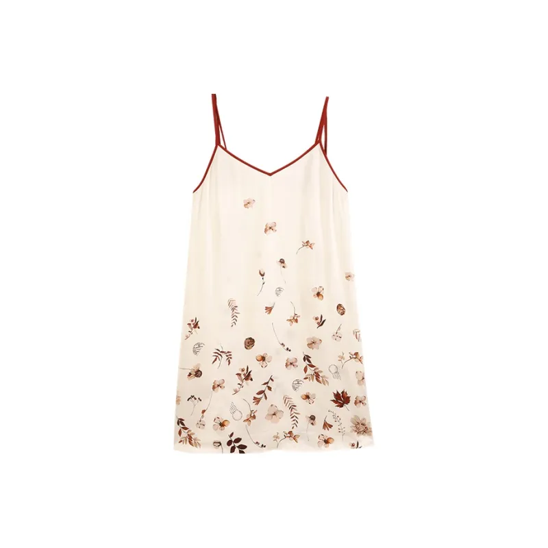 JINSANT Nightgown Women's The Shadow Of The Leaves Announces The Arrival Of Autumn-0