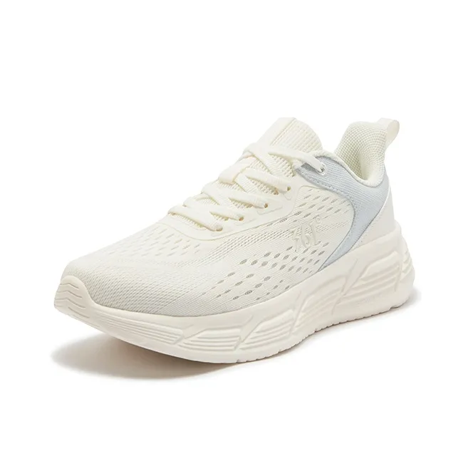 361° Abrasion Resistant Breathable Slip Resistant Low Top Running Shoes Women's White Glass Blue-1