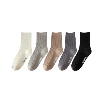 Temooues Mid Calf Socks Unisex 5 Pack