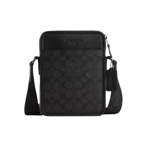 COACH Sullivan Coated Canvas Shoulder Bag Crossbody Bag Small Size Men's Black