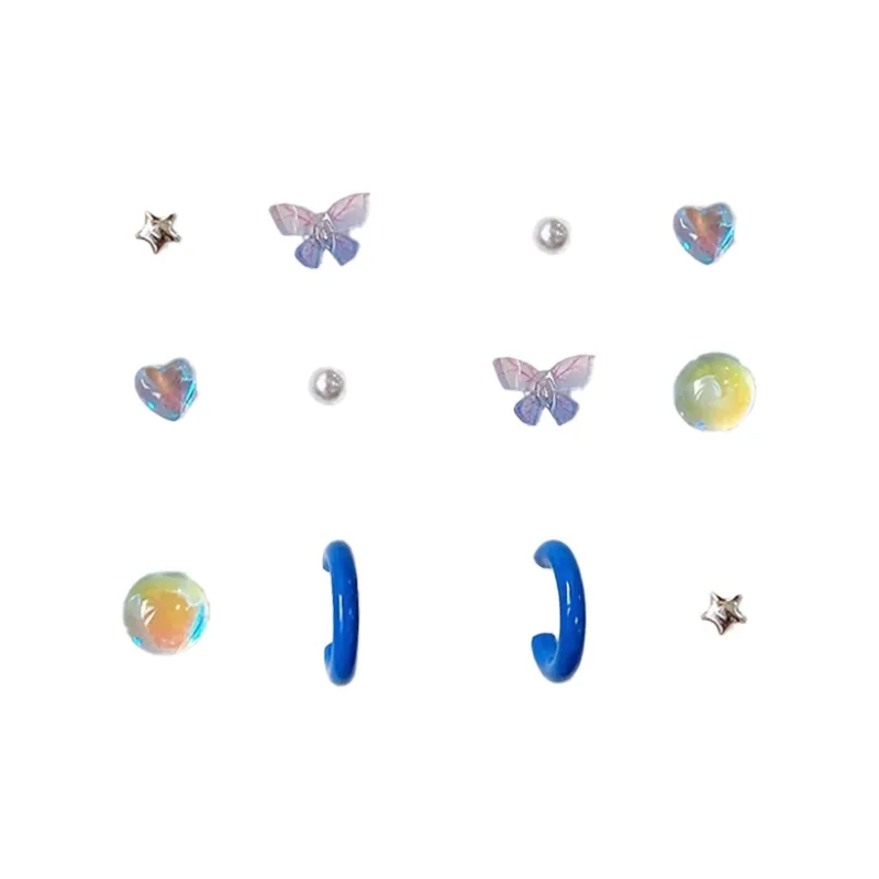 Shiban Alloy Stud Earrings Women's-5