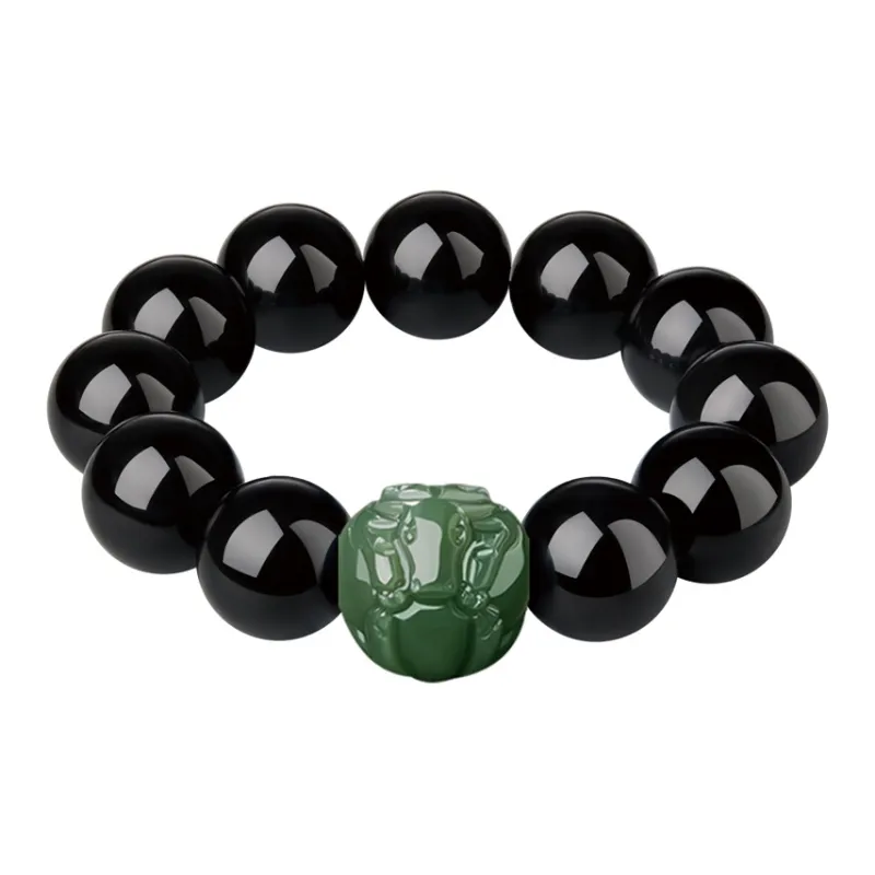 Moonstone Edge Obsidian Jade Bracelets Men's-1
