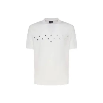 EMPORIO ARMANI Logo Embroidered Crewneck T Shirt