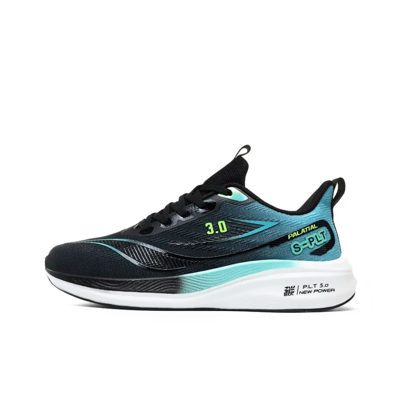 PALATIAL Carbon Running Shoes Men Low Top White Blue, Light Gray Orange, Black Green-7