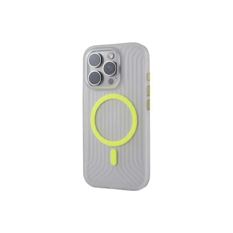 DEPA PC Material Semi Transparent Lattice Magnetic Phone Cases Compatible With Apple 13 16 Series Minimalist-1