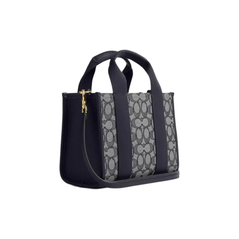 COACH Smith Litchi Grain Leather Tote Bag, Shopping Bag, Crossbody Bag, One Shoulder Handbag Medium Size Women's Black-1