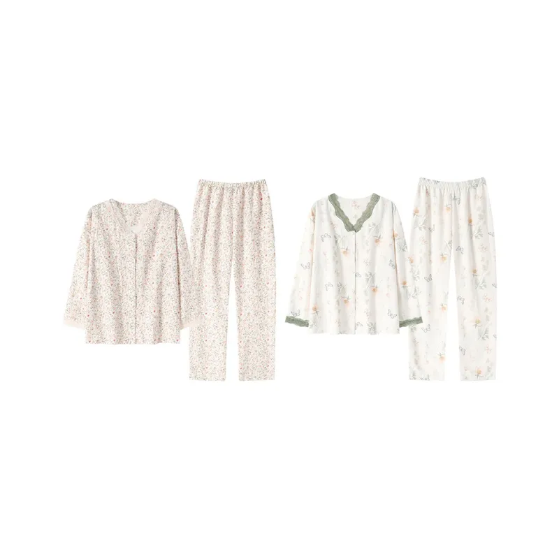 Herbal Primer Pajama Set Women's Combo Set-31