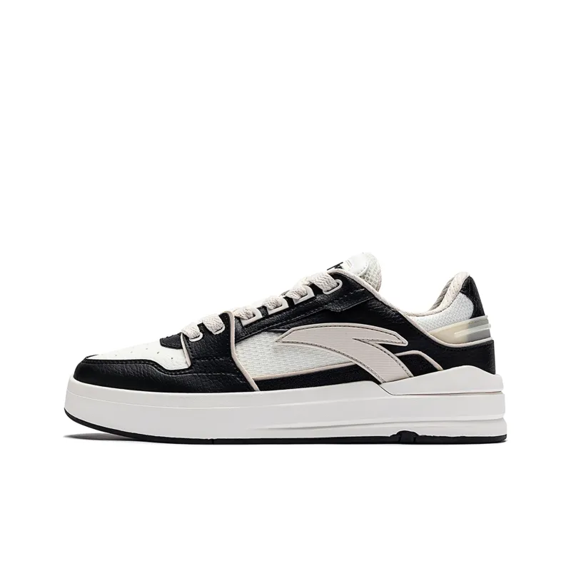 Anta Street Play LITE Slip Resistant Cushioning Low Top Skateboard Shoes Men's Black White Gray-0