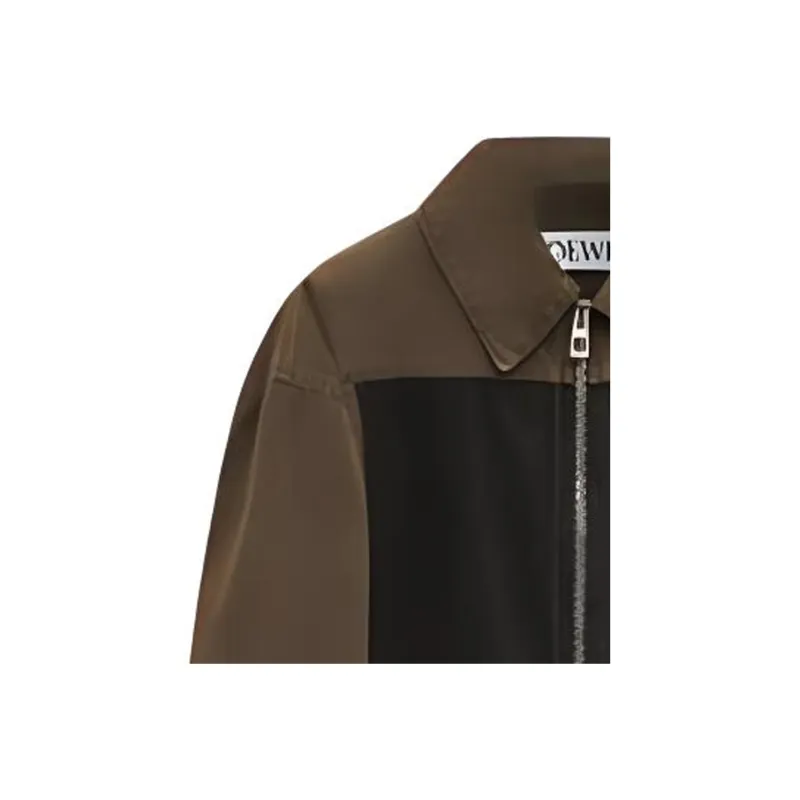 LOEWE Logo Embossed Zip Up Jacket-8