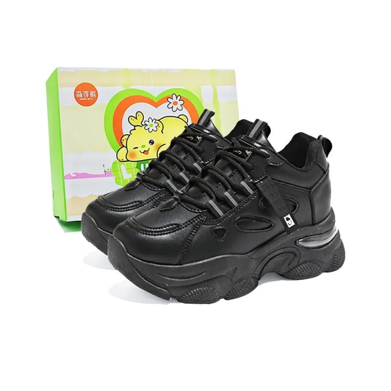 Budding Bear Slip Resistant, Abrasion Resistant, Lightweight, Height Increasing Low Top Chunky Sneakers Women's-10